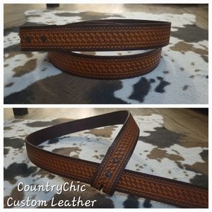 Handmade basketweave belt
